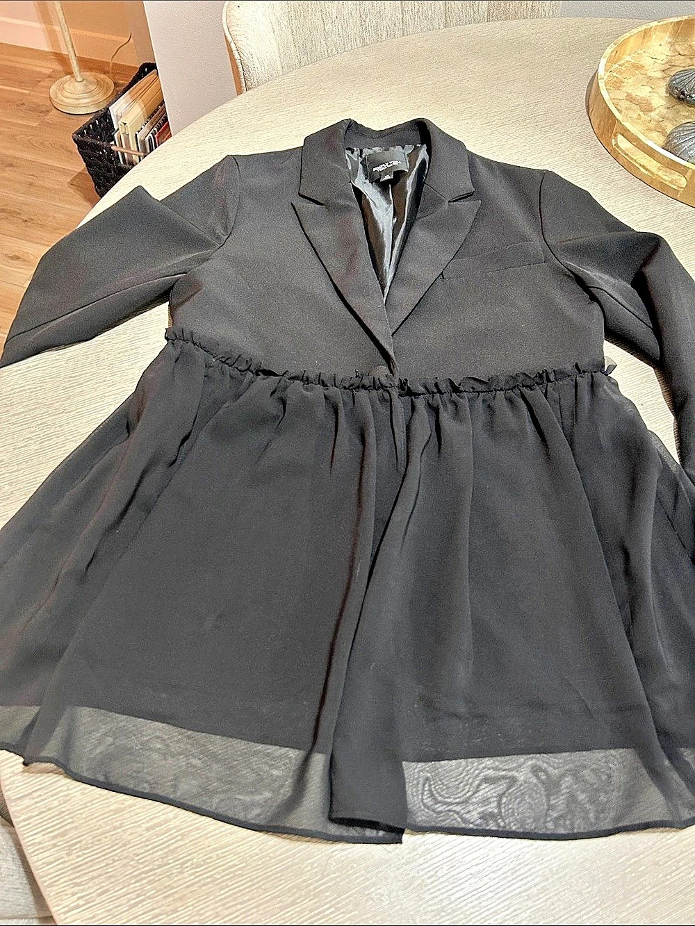 Simply Vera Wang Black Blazer-Style Mini Dress Size 1
XS Like New